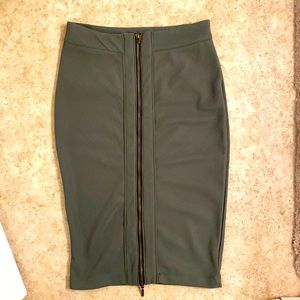 Olive Green MIDI Skirt